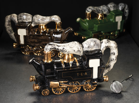 Carters of Suffolk - Locomotive (Black)  - Handmade Teapot