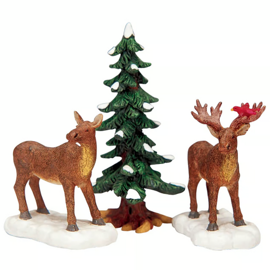 Lemax - Mr. And Mrs. Moose, Set Of 3