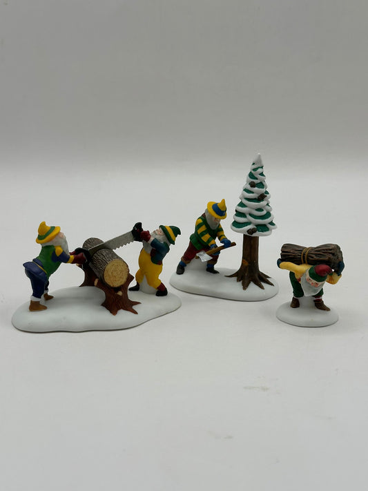Department 56 - Woodsmen Elves - North Pole Series