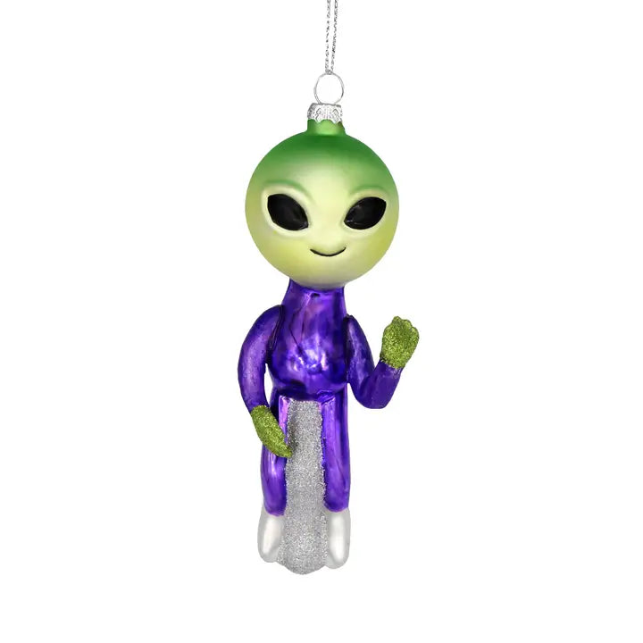 Out-of-This-World Alien Glass Ornament