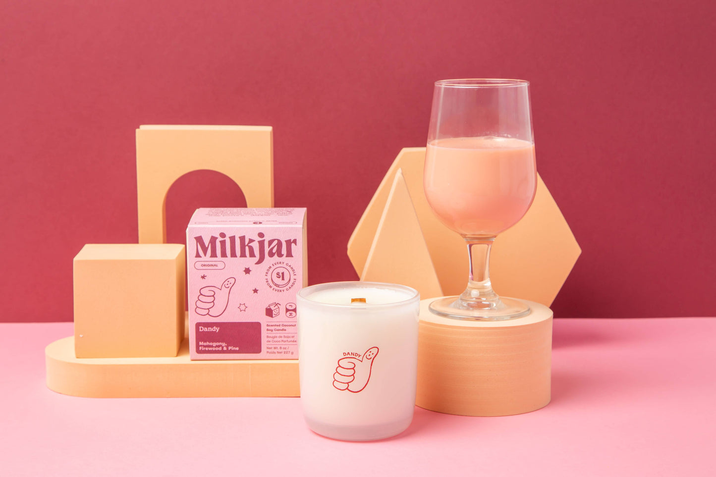 Milk Jar - Dandy - Candle