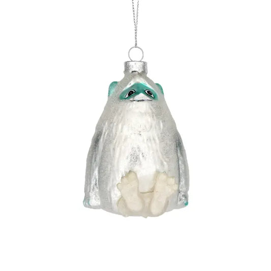 Friendly Abominable Yeti Glass Ornament