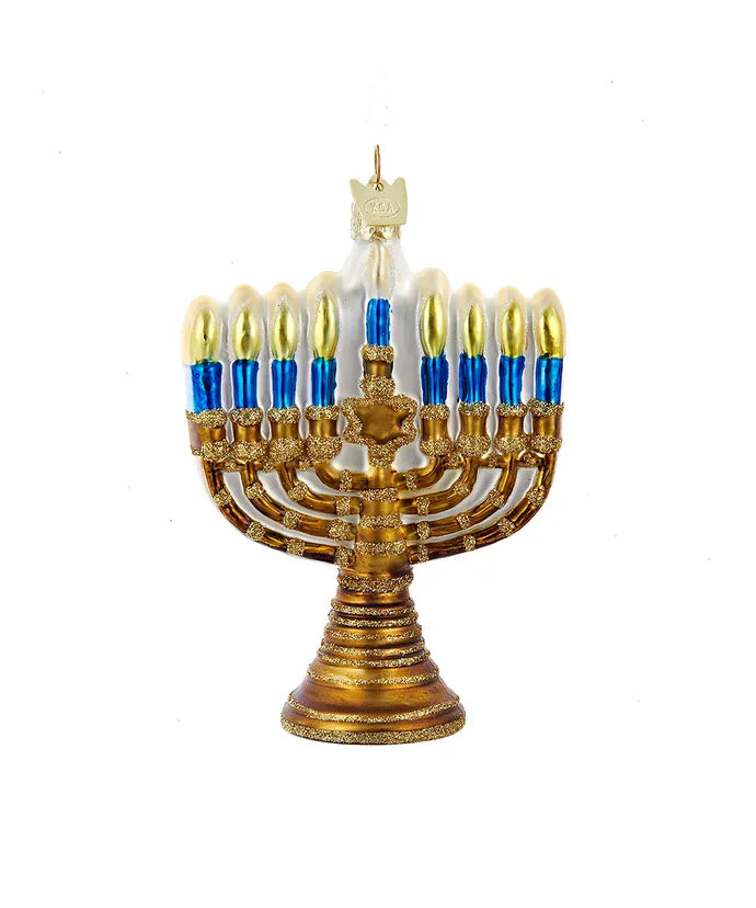 Kurt S. Adler - Gold Menorah - Noble Gems™