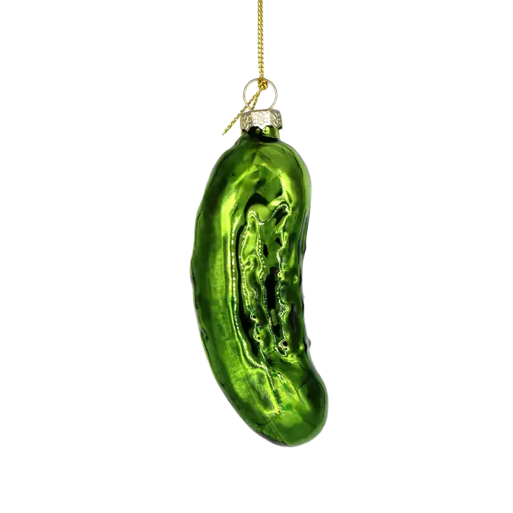 Christmas Pickle Glass Ornament
