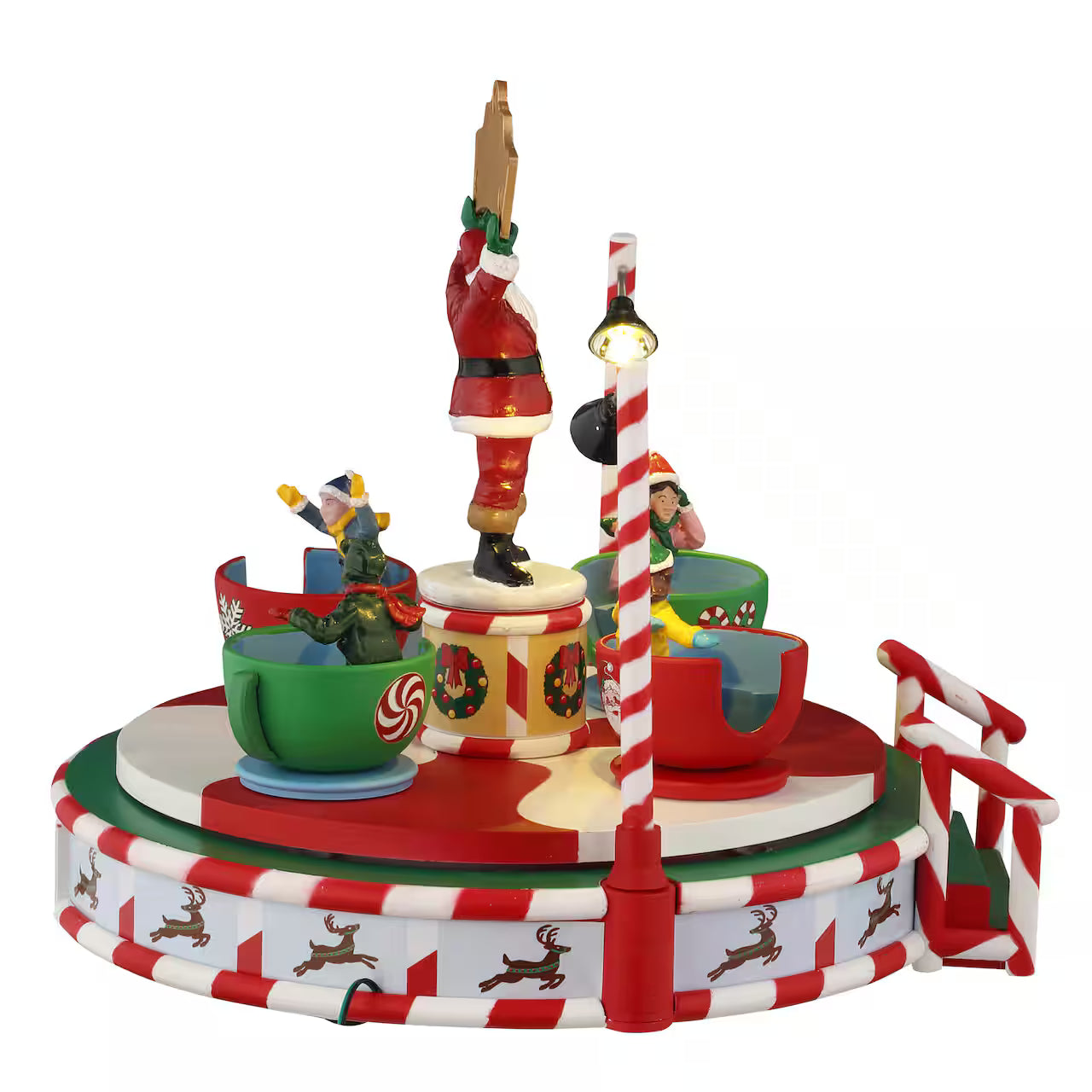 Santa's Peppermint Teacup Spinner - Lemax